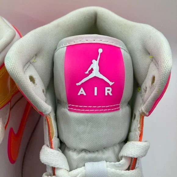 Nike Air Jordan 1 SE GS Edge Glow Shoes Neon 80s Sneakers Jordans IV XI - Picture 5 of 12